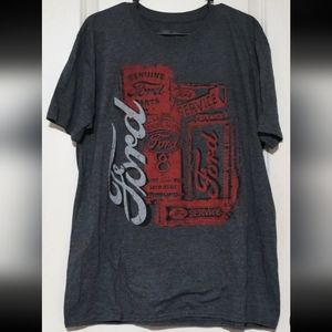 FORD Mens XL Genuine Parts Service Official Licensed Product Gray T Shirt